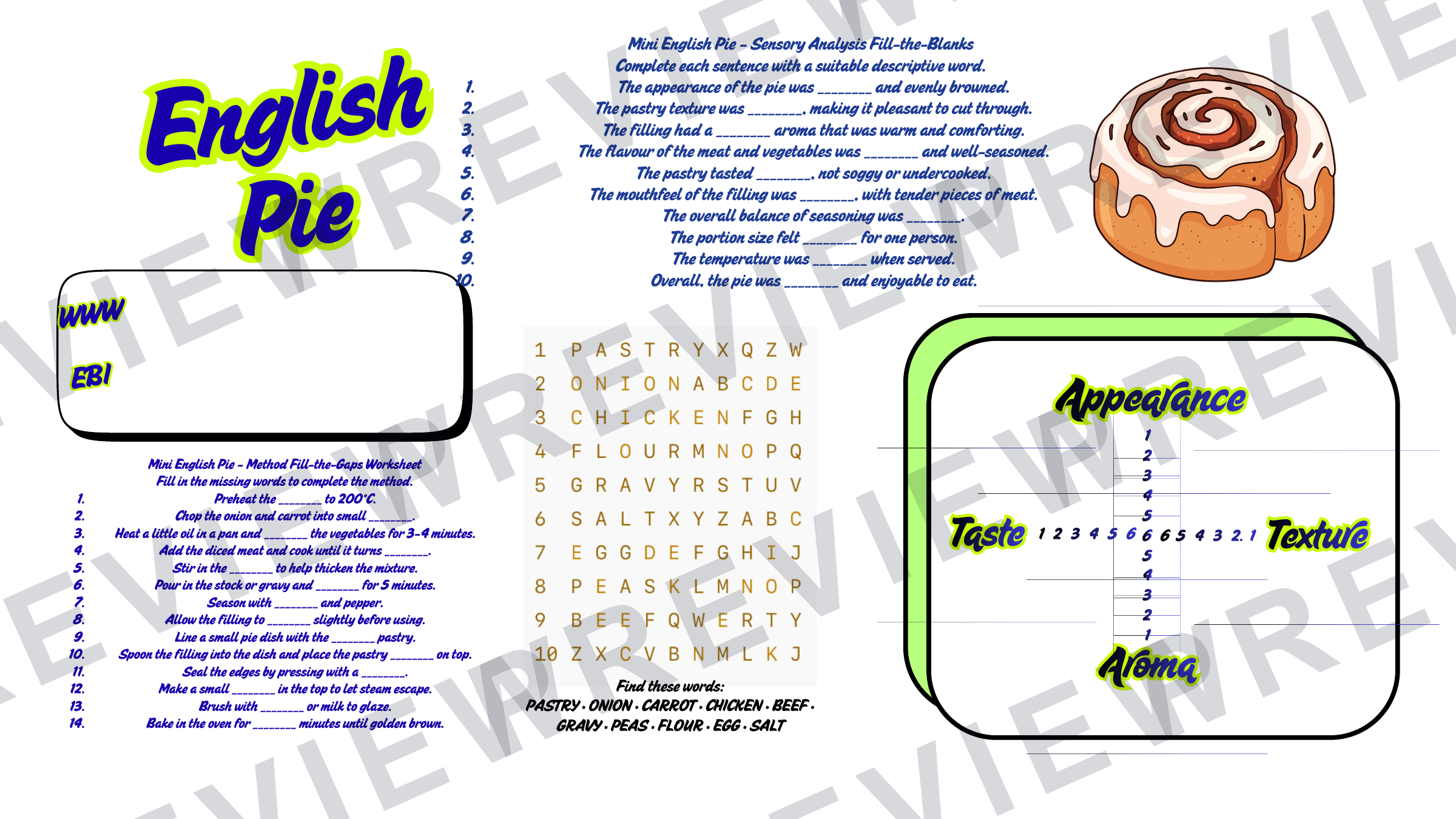 Year 8 recipe book for term rotation skill building  preview page 9