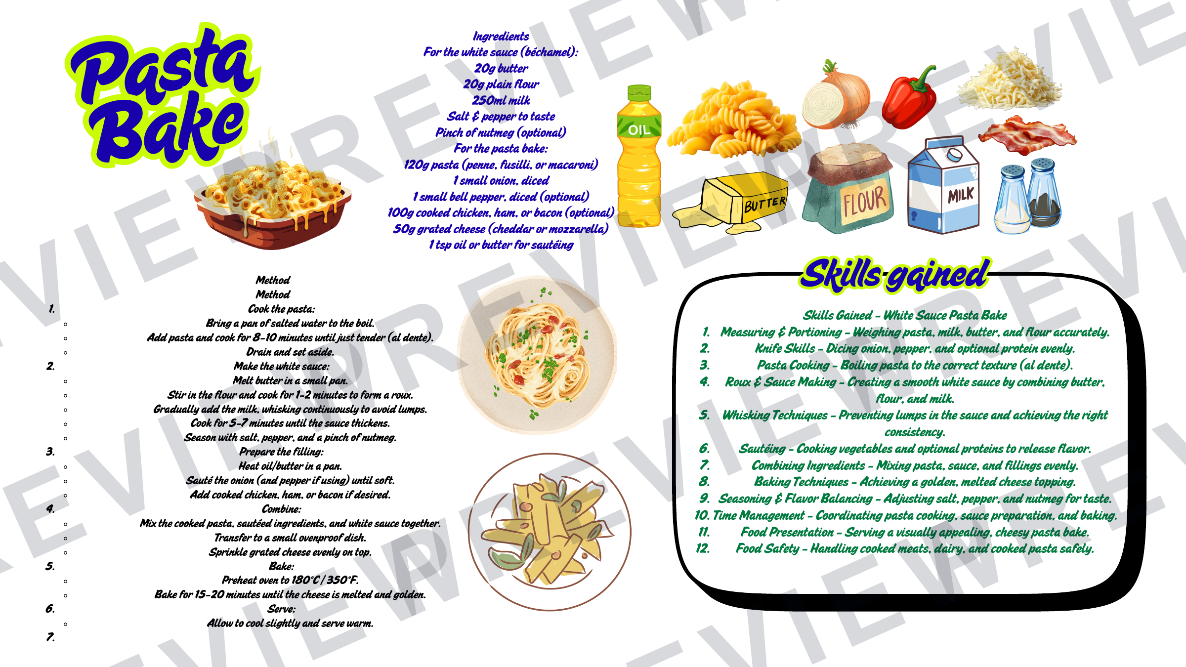 Year 8 recipe book for term rotation skill building  preview page 12