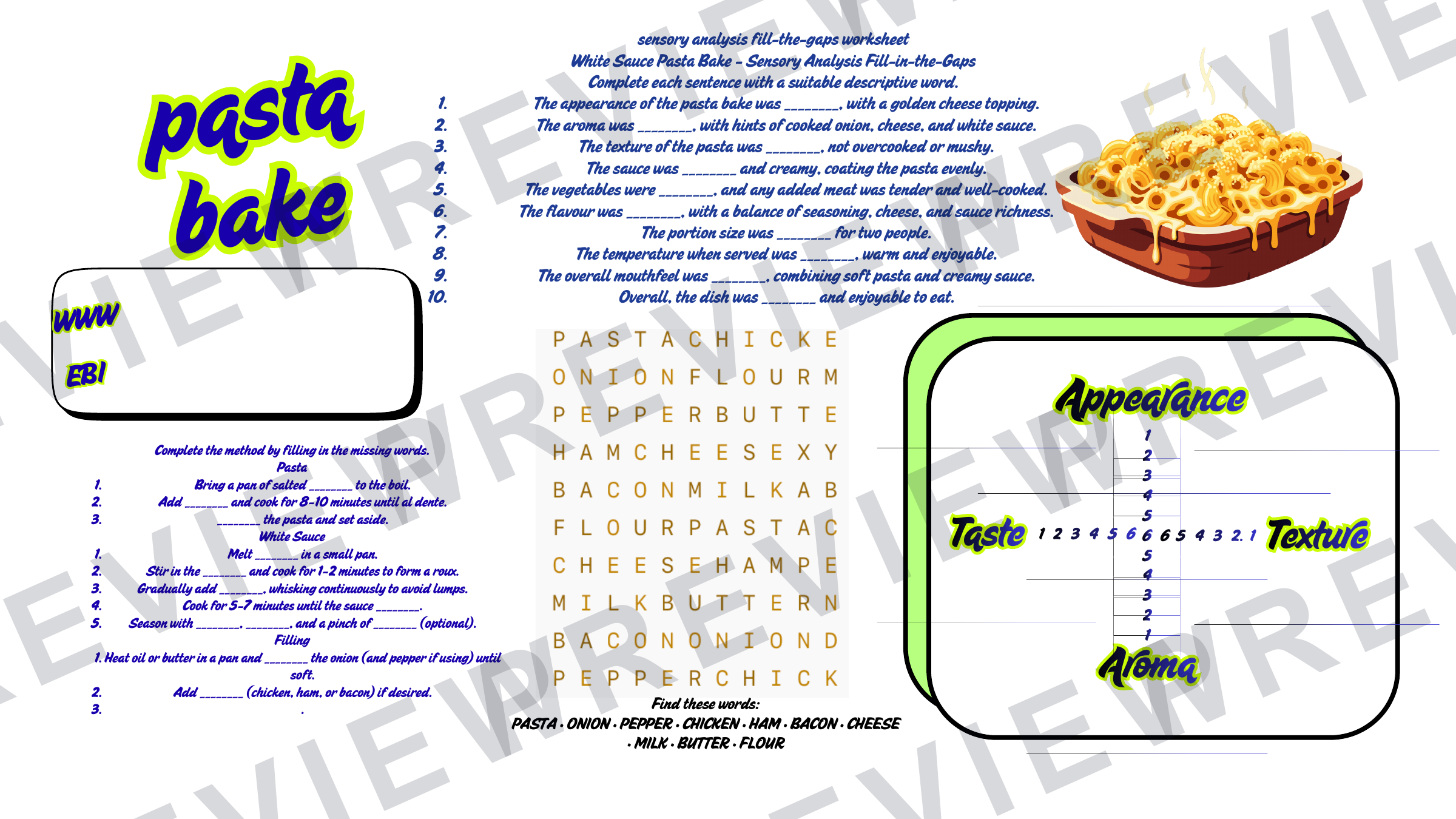 Year 8 recipe book for term rotation skill building  preview page 13