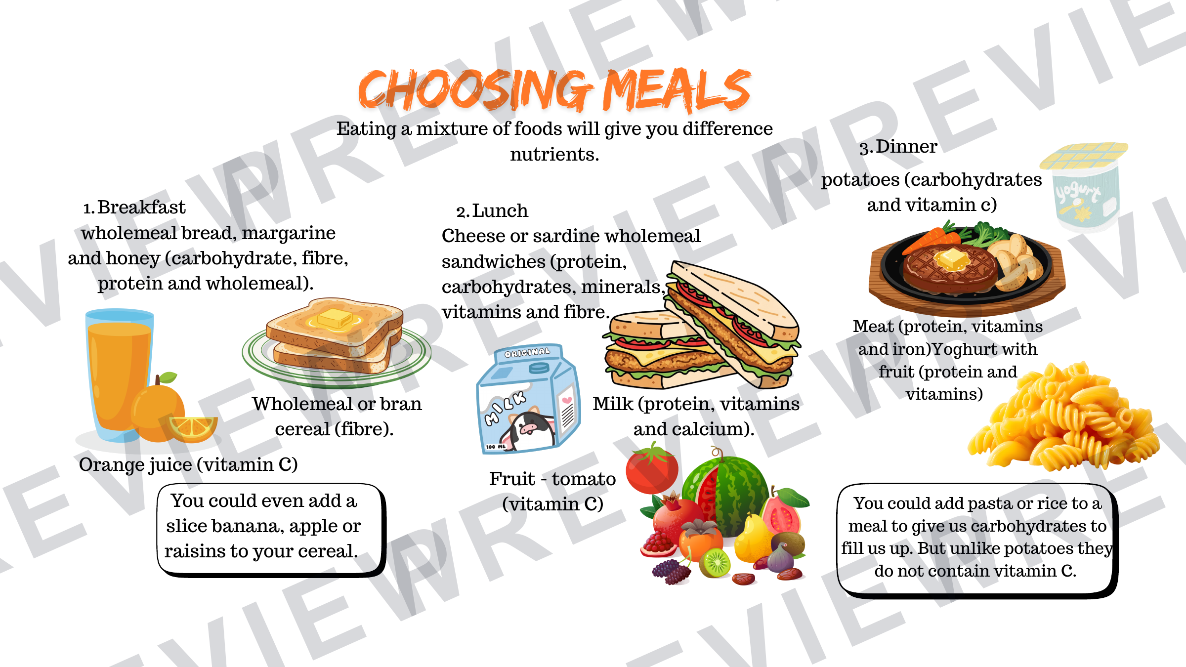 year 7 healthy diet powerpoint for food choices  preview page 4