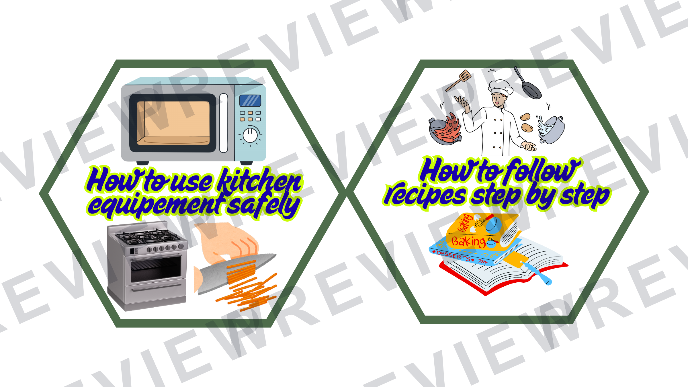 Hexagon display catering skills display  preview page 2
