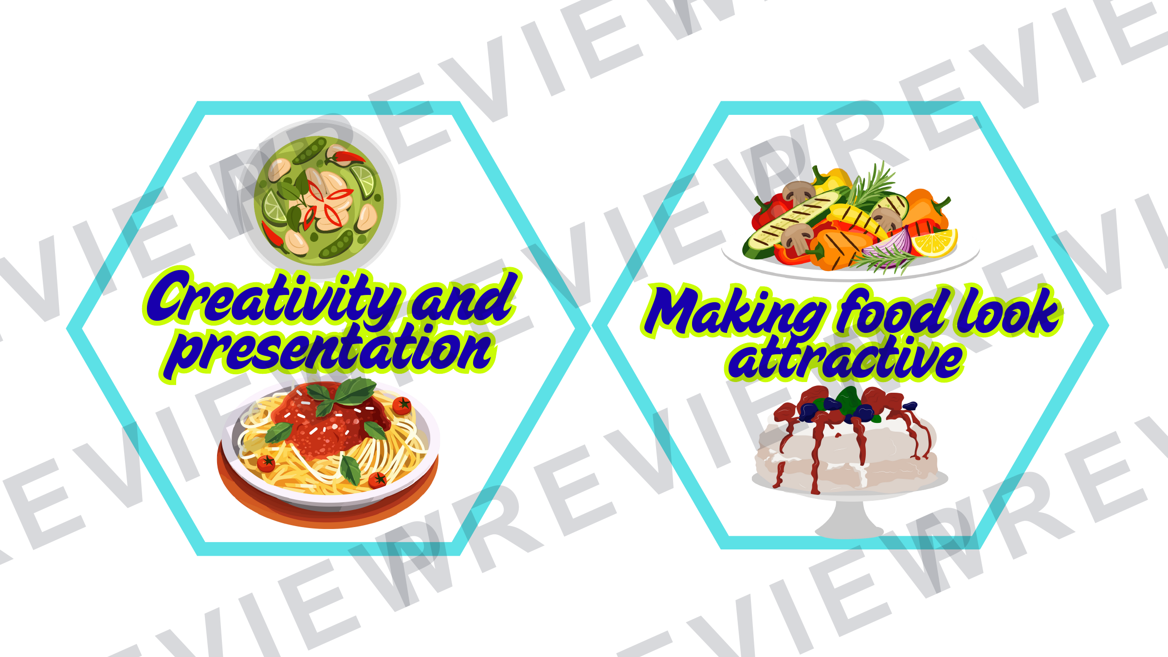 Hexagon display catering skills display  preview page 14