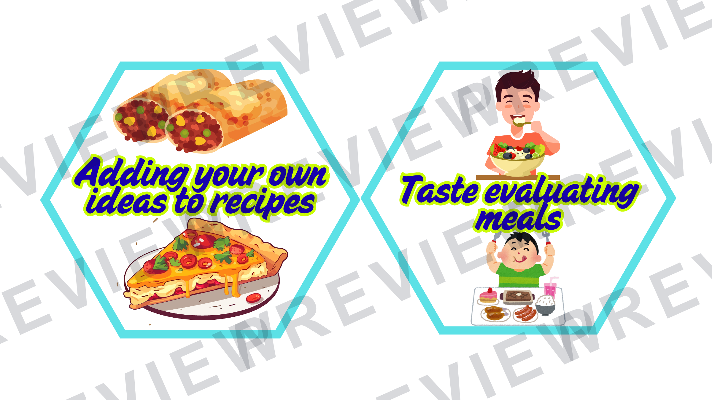 Hexagon display catering skills display  preview page 15