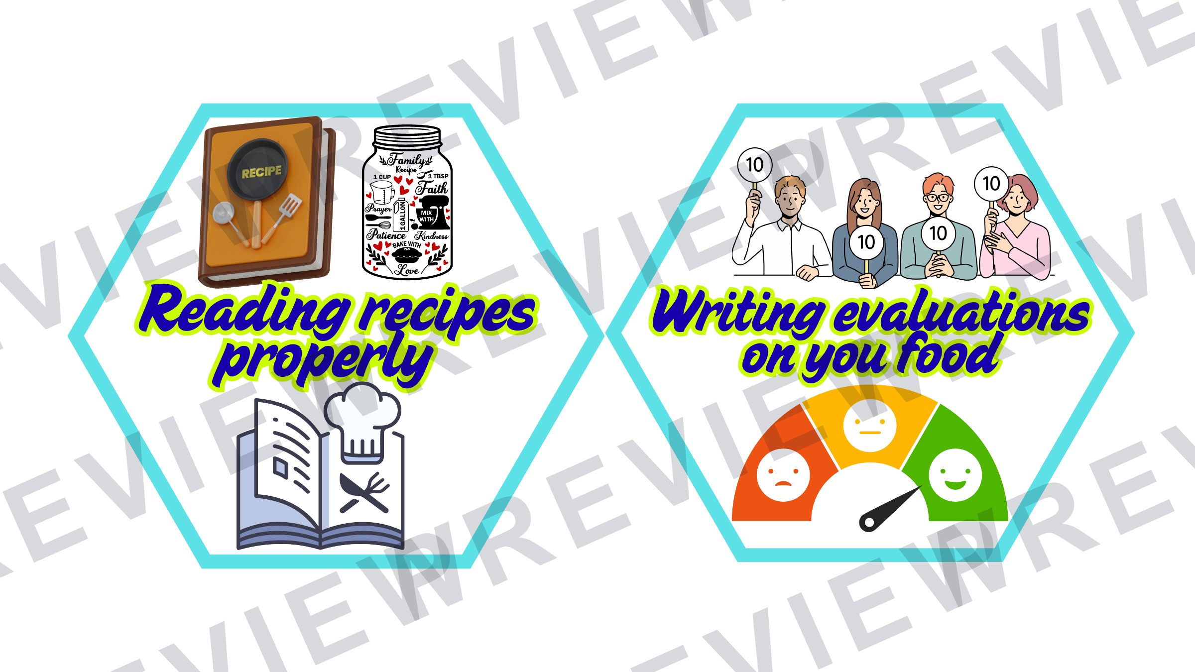 Hexagon display catering skills display  preview page 17