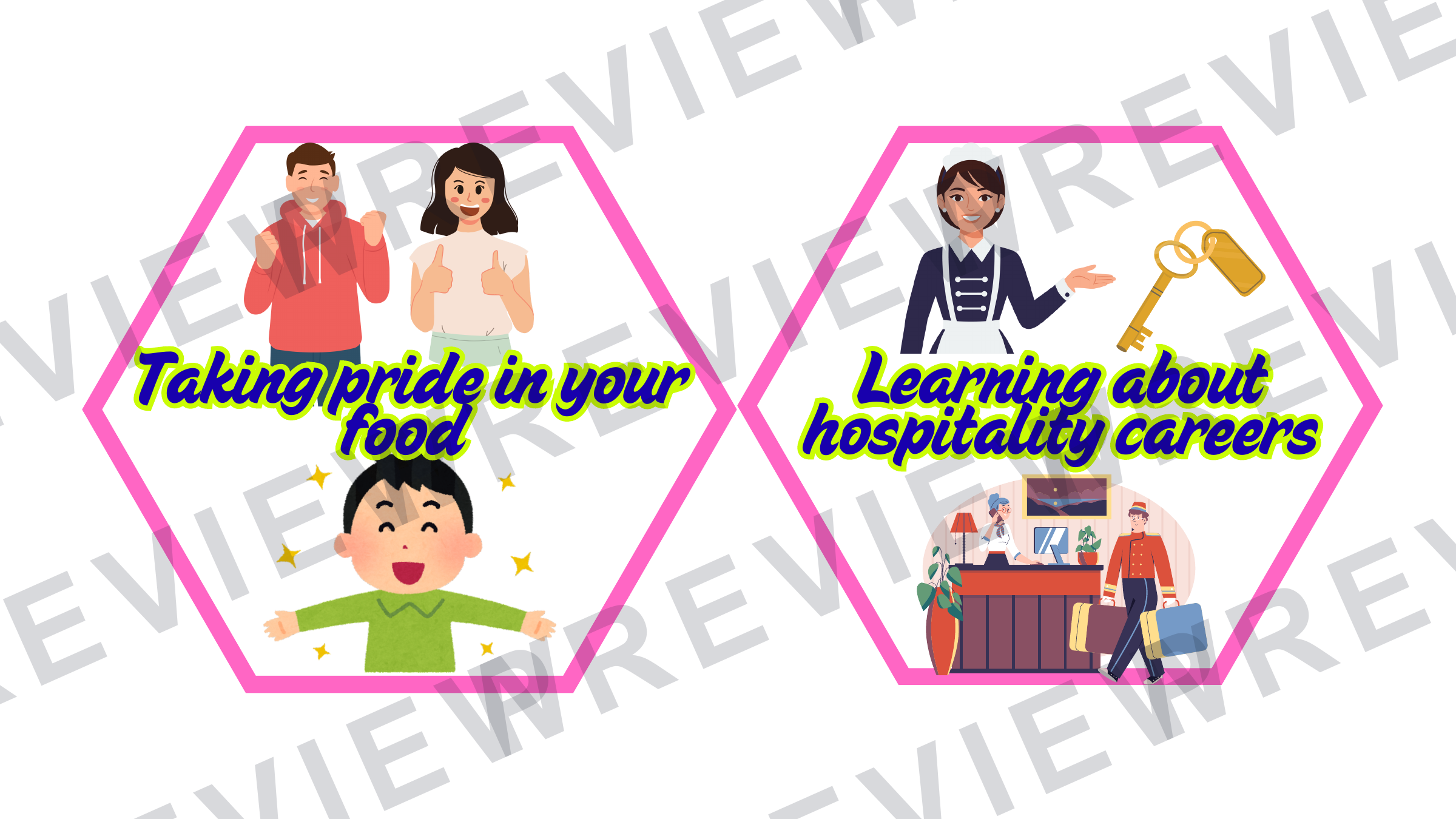 Hexagon display catering skills display  preview page 19
