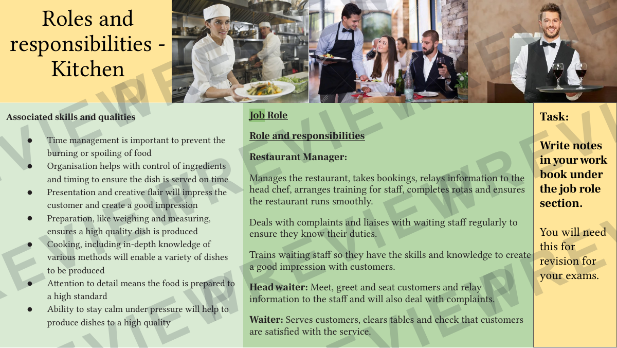 Hospitality and catering lesson 12-13  preview page 13