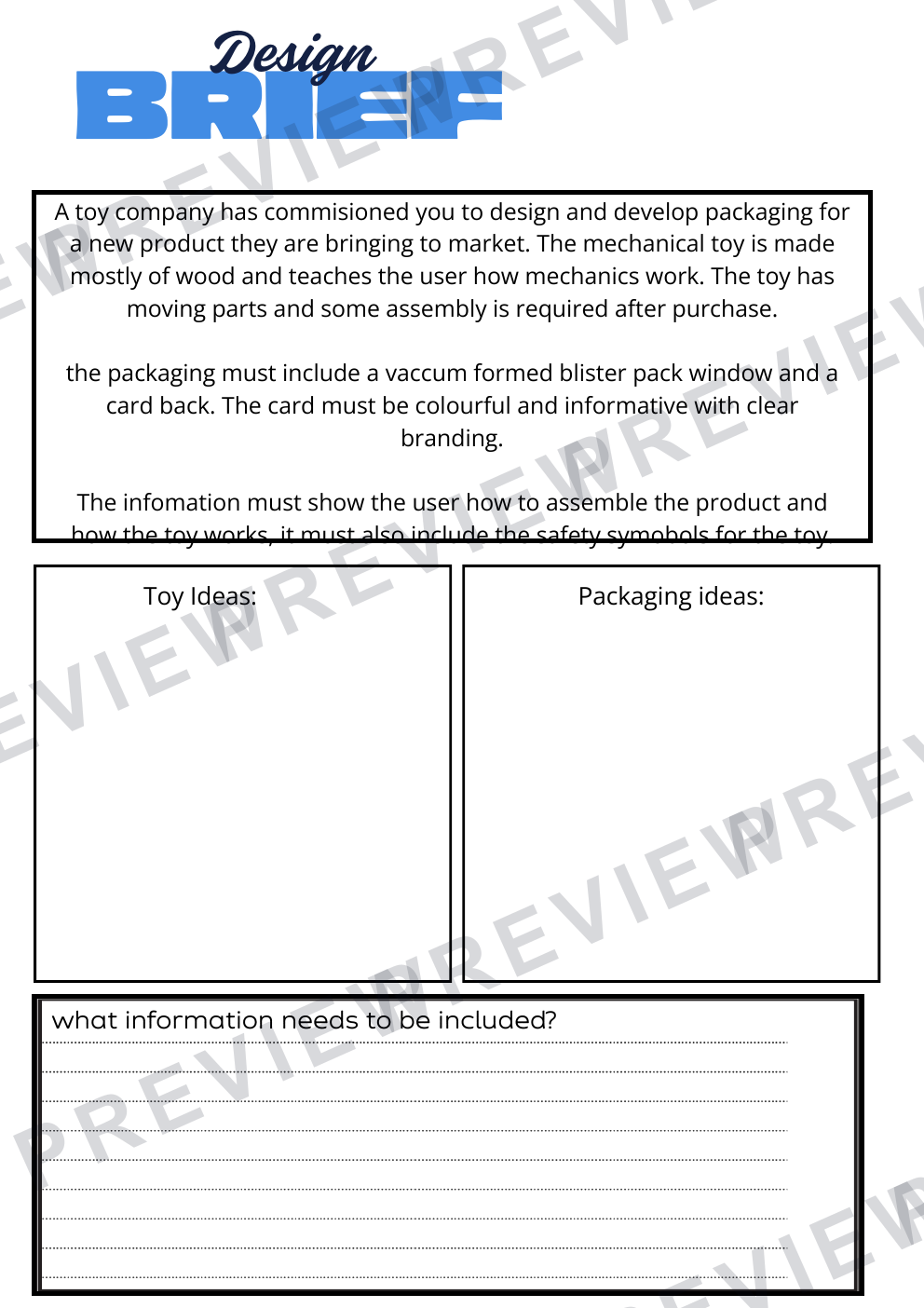 Graphics product packaging booklet aimed at year 9  preview page 2