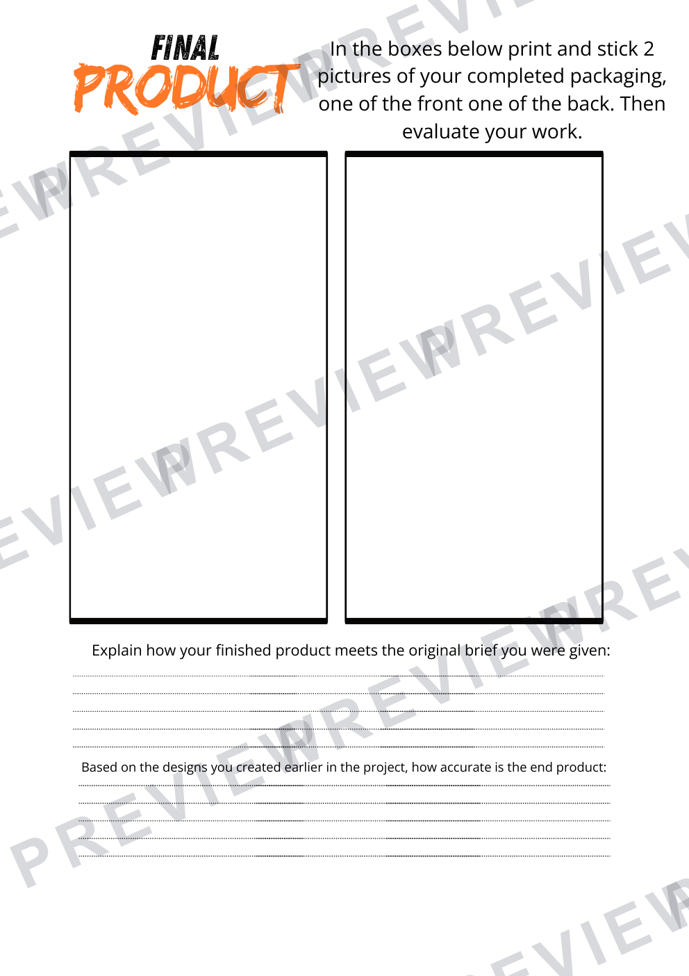 Graphics product packaging booklet aimed at year 9  preview page 12
