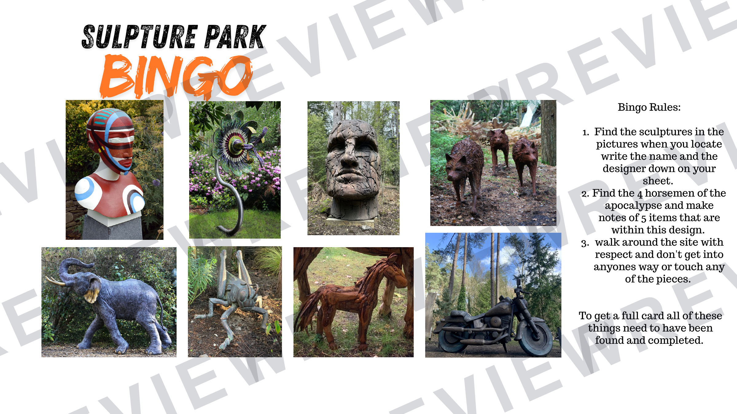 Sculpture park Farnham trip booklet  preview page 7