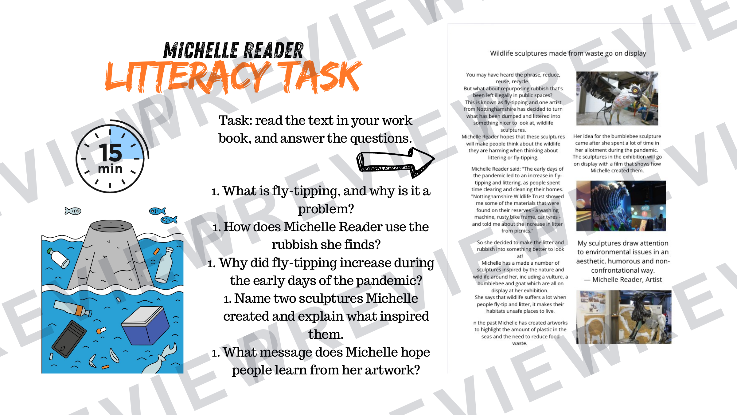Plastics in the ocean PPT Ks3/4 companion to workbook preview page 10