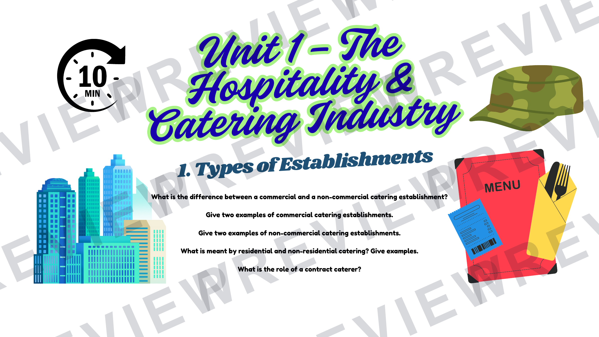 End of unit hospitality quiz 2025 preview page 2