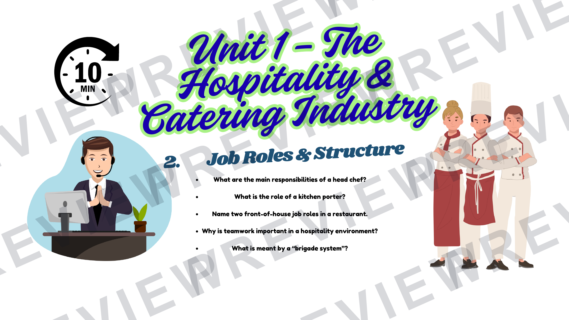 End of unit hospitality quiz 2025 preview page 3