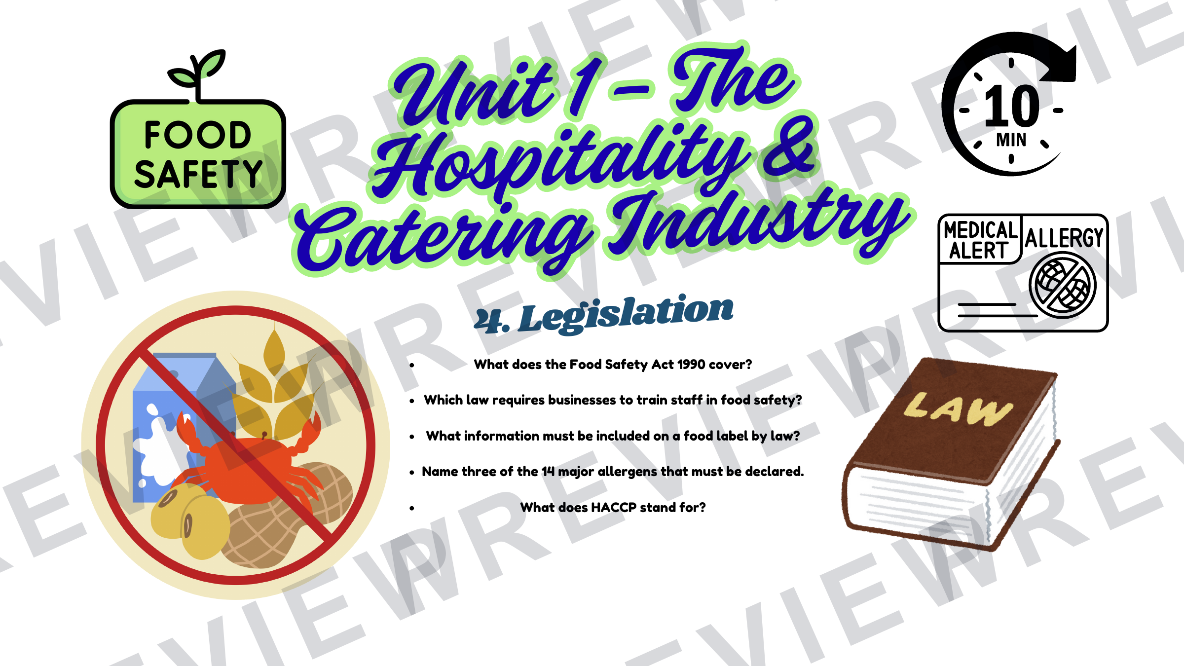End of unit hospitality quiz 2025 preview page 5