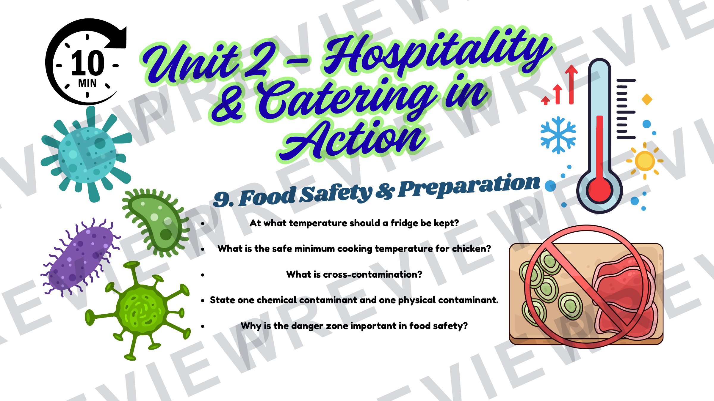 End of unit hospitality quiz 2025 preview page 10