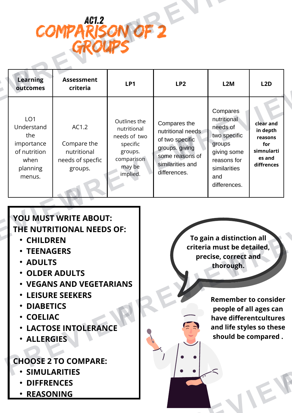 Unit 2 assessment booklet part 1 hospitality and catering  preview page 5