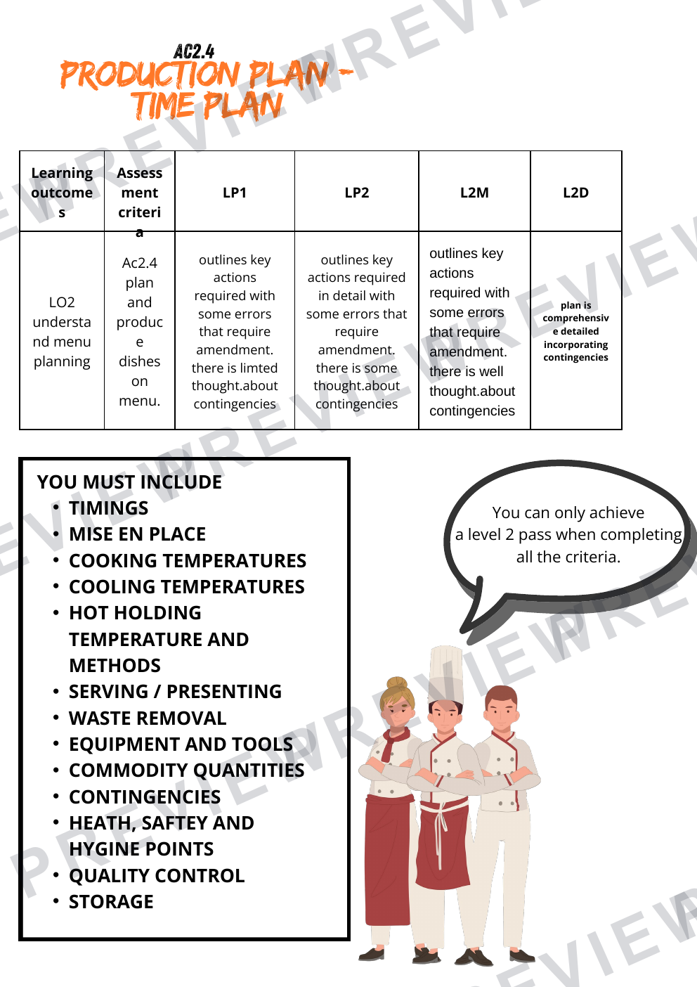 Unit 2 assessment booklet part 1 hospitality and catering  preview page 12