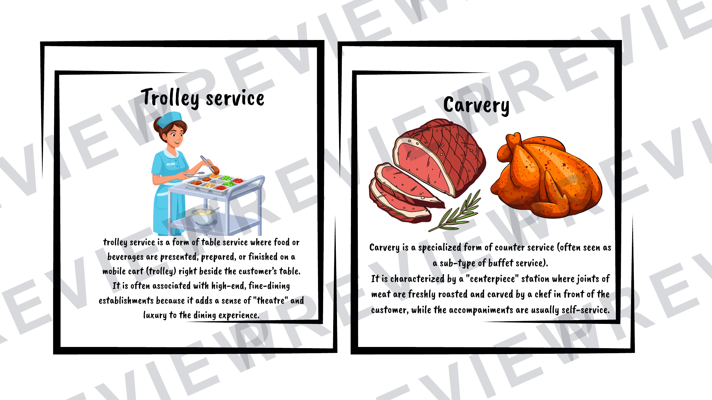 Hospitality revision cards GCSE provisions (A6 size) preview page 3