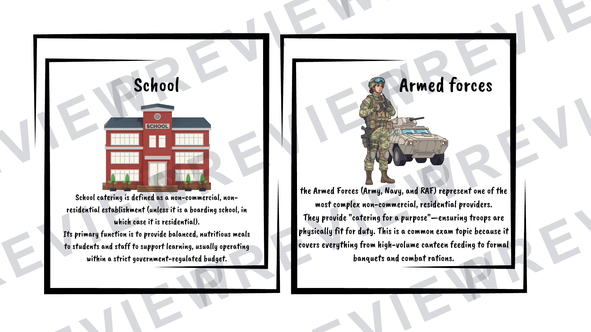 Hospitality revision cards GCSE provisions (A6 size) preview page 6