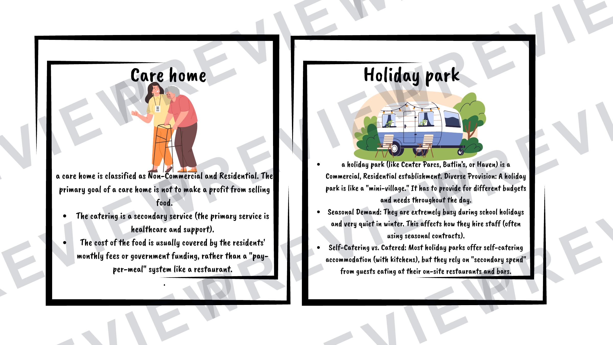Hospitality revision cards GCSE provisions (A6 size) preview page 7