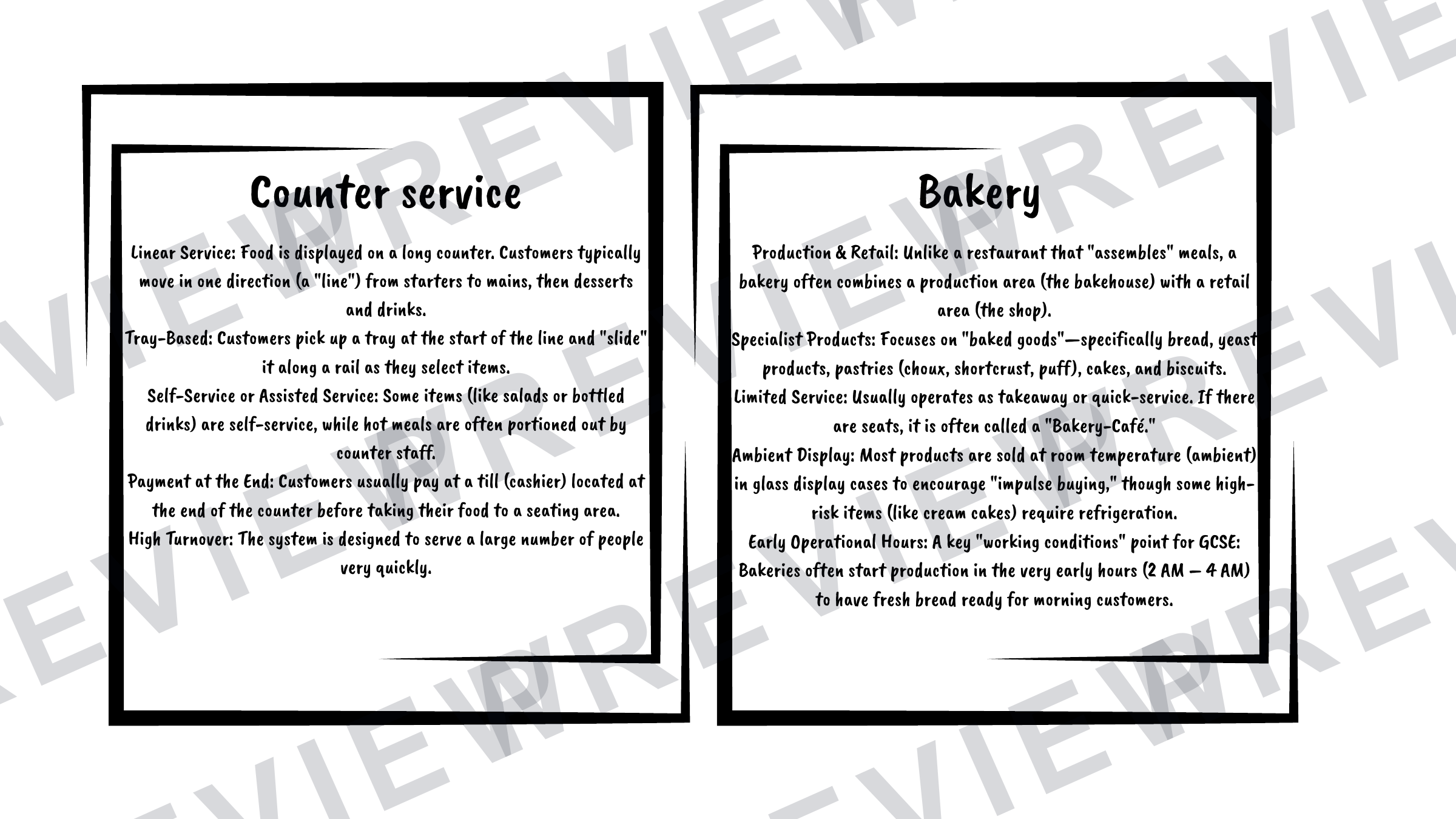 Hospitality revision cards GCSE provisions (A6 size) preview page 8