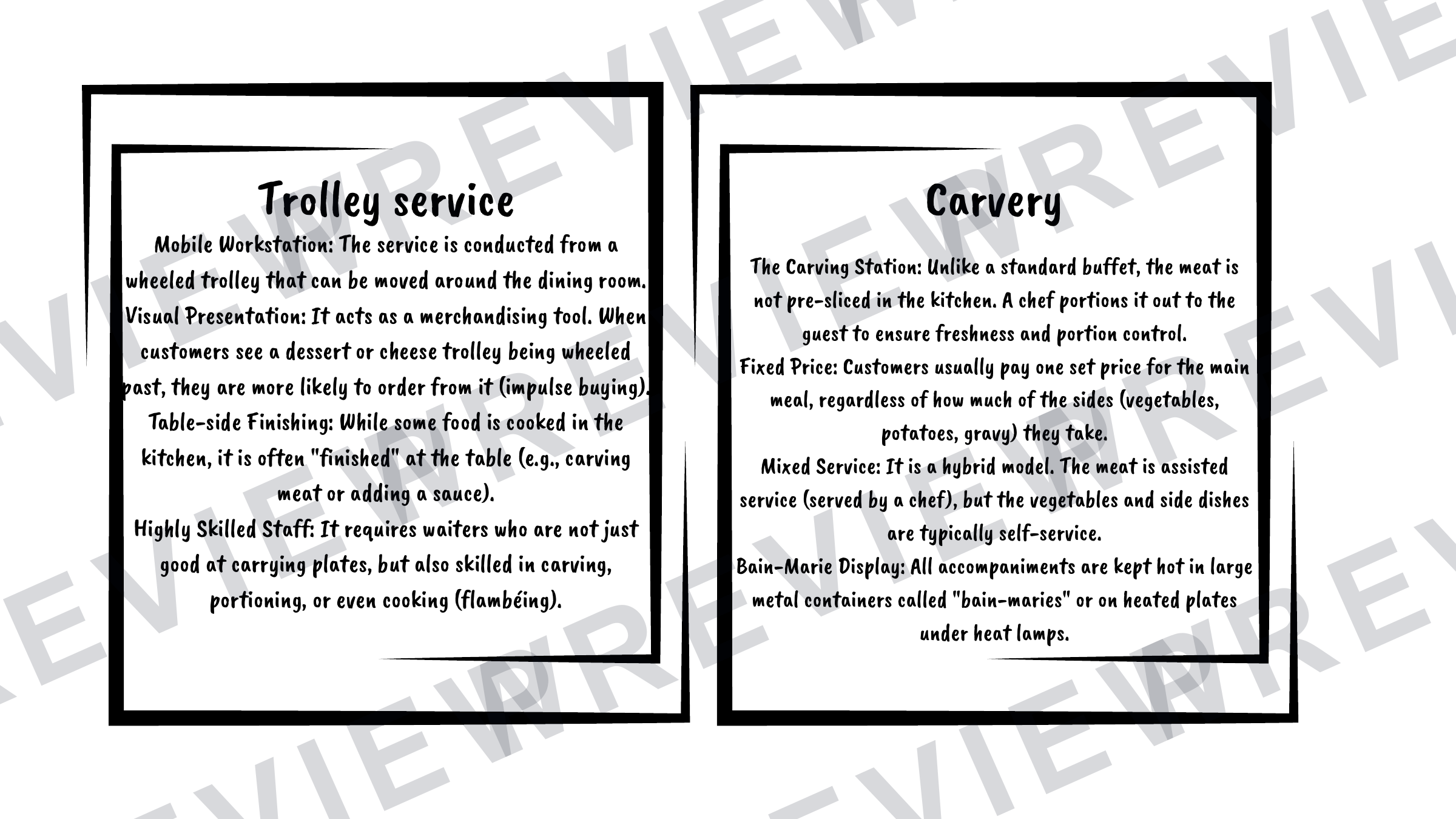 Hospitality revision cards GCSE provisions (A6 size) preview page 10