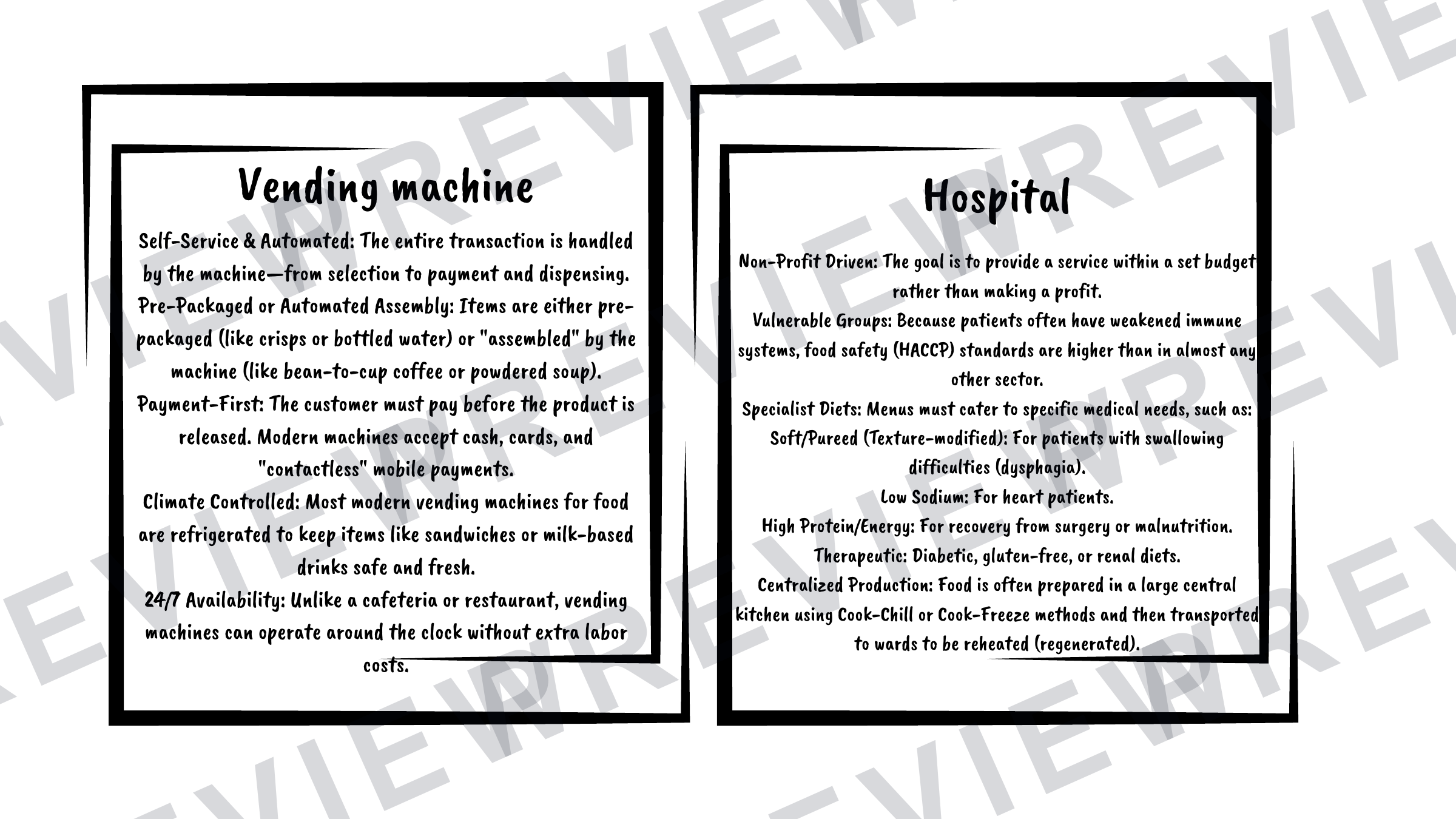 Hospitality revision cards GCSE provisions (A6 size) preview page 11