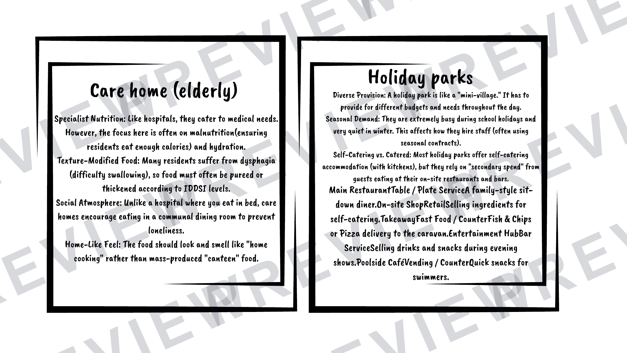 Hospitality revision cards GCSE provisions (A6 size) preview page 14