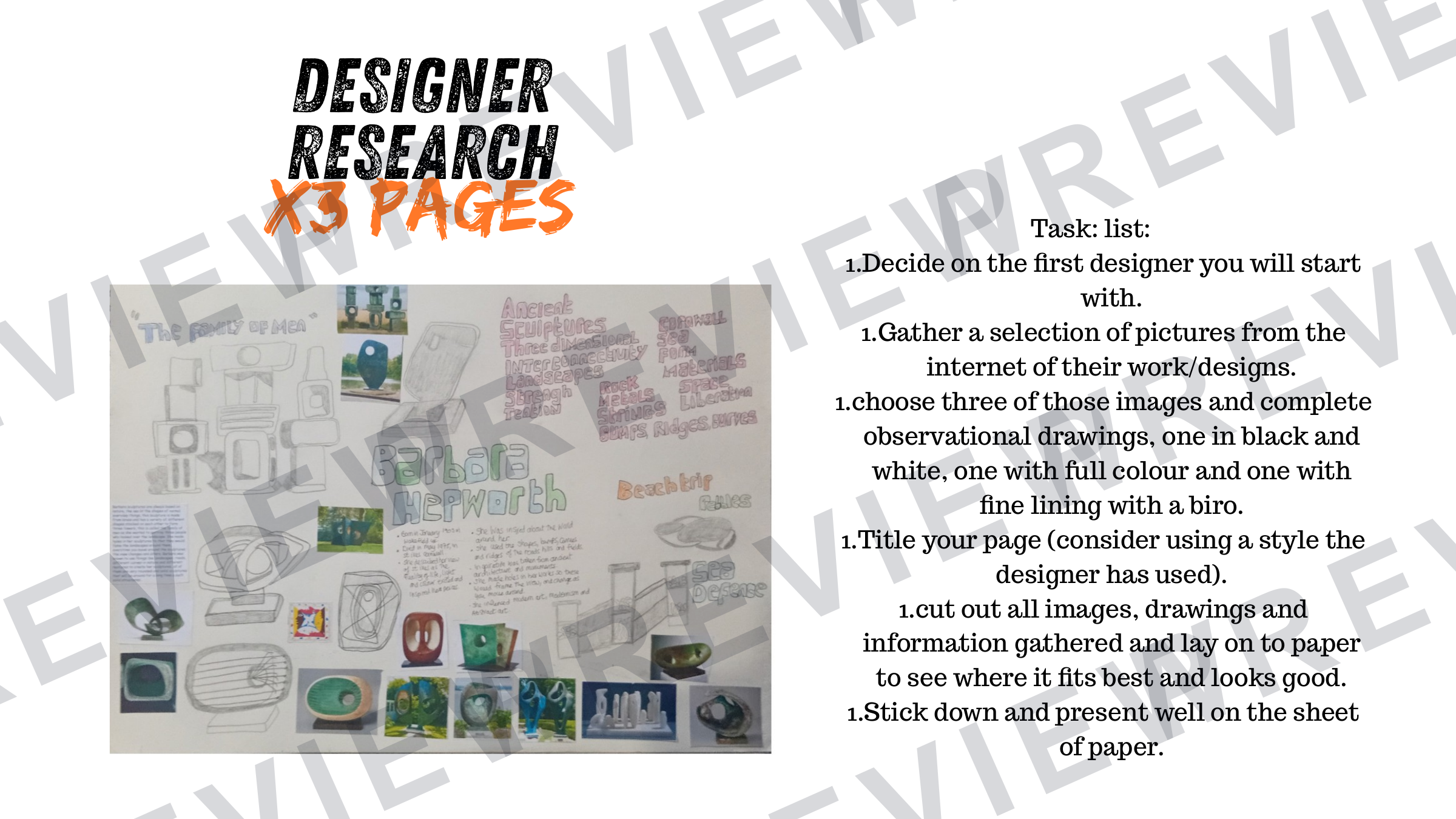 3D design mini project tv props KS3/4 project powerpoint  preview page 8