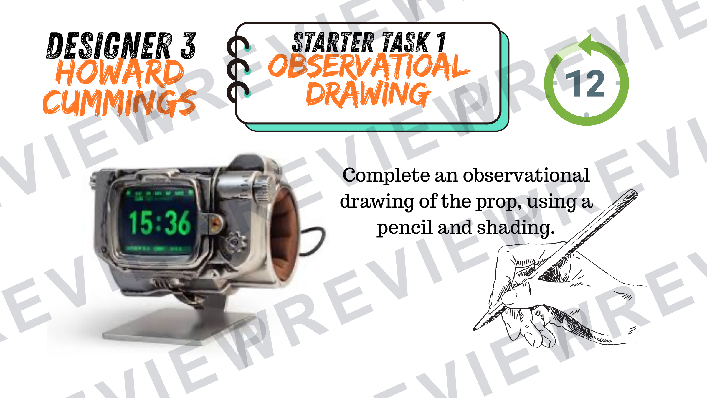 3D design mini project tv props KS3/4 project powerpoint  preview page 9