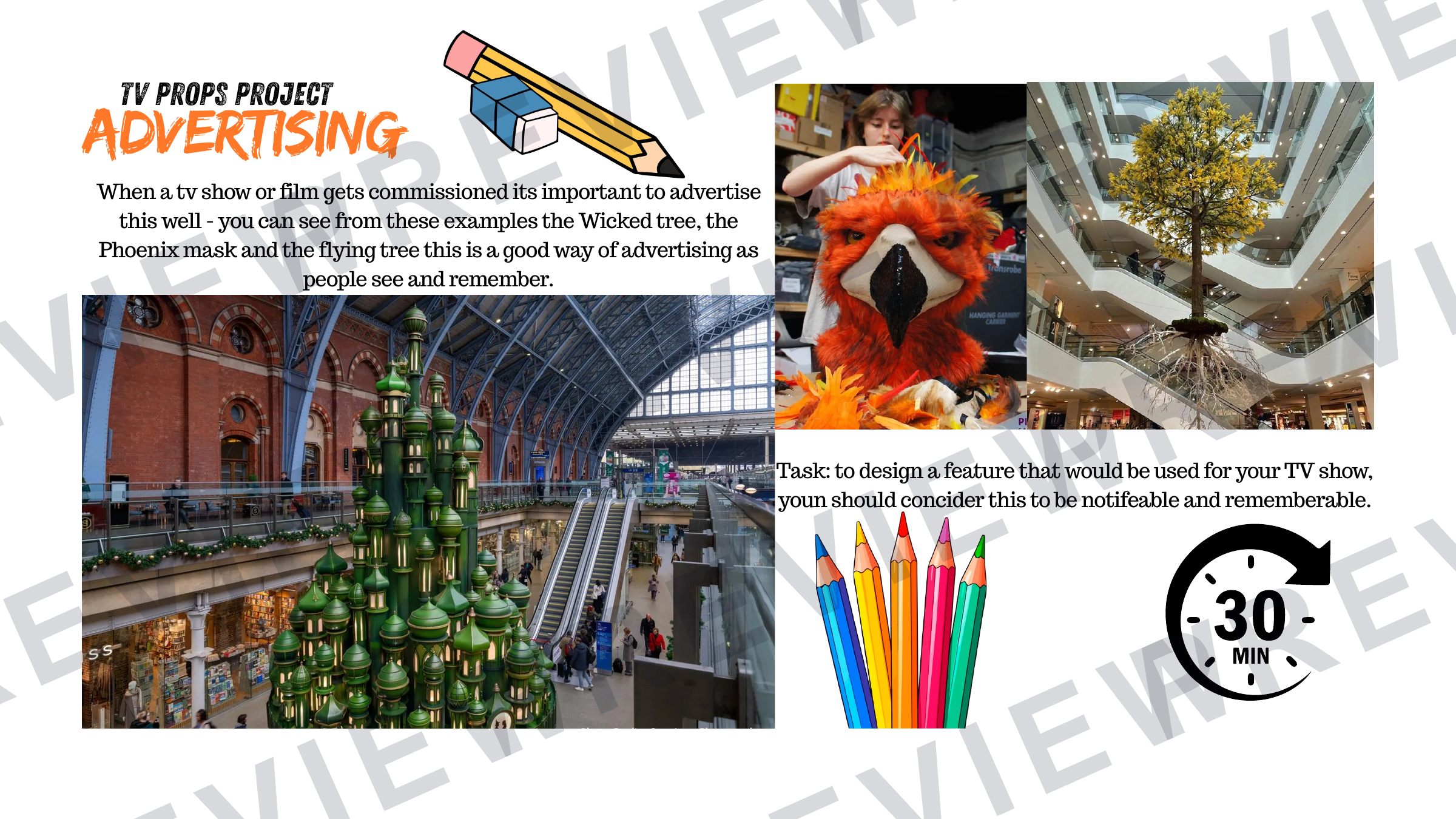 3D design mini project tv props KS3/4 project powerpoint  preview page 13