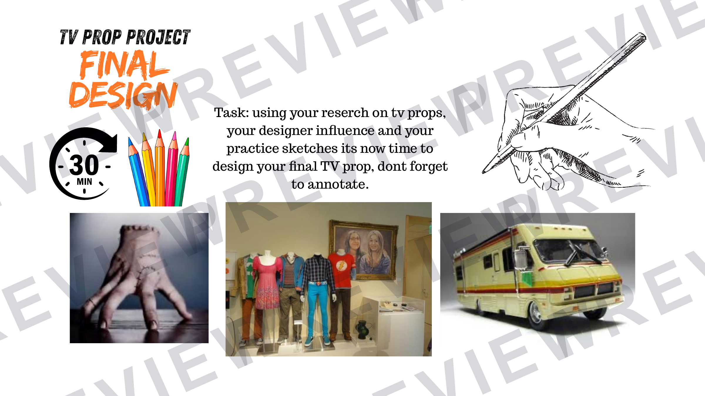3D design mini project tv props KS3/4 project powerpoint  preview page 15