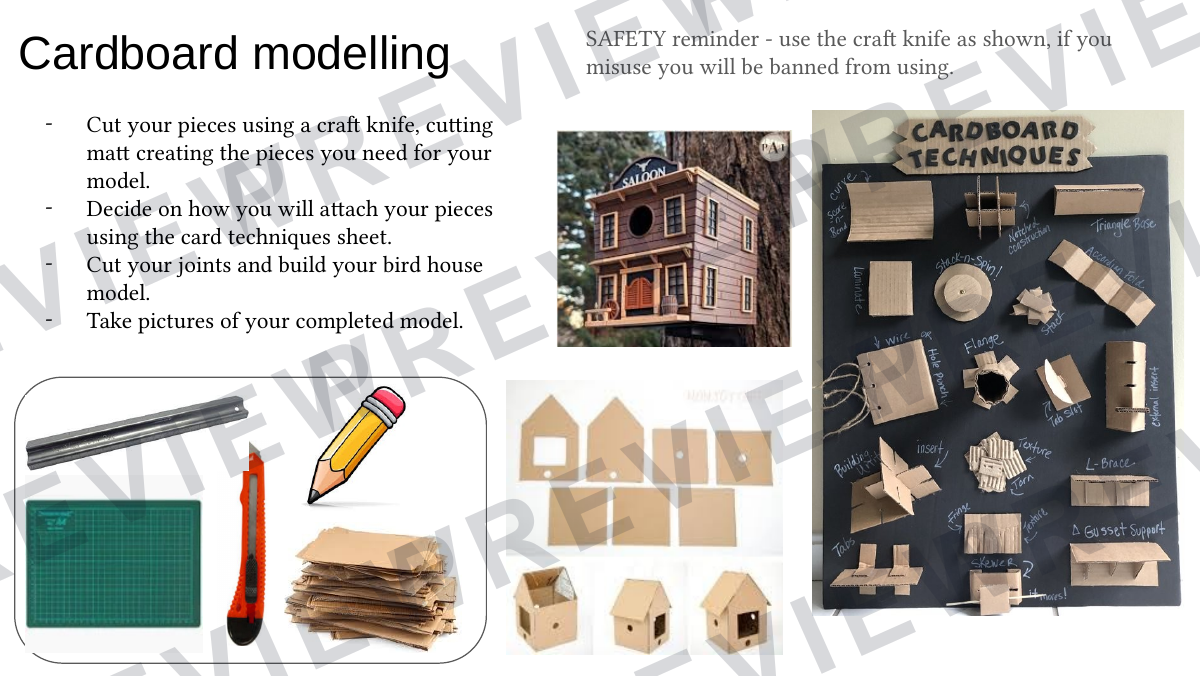 KS3 birdhouse 3D design project workbook  preview page 5