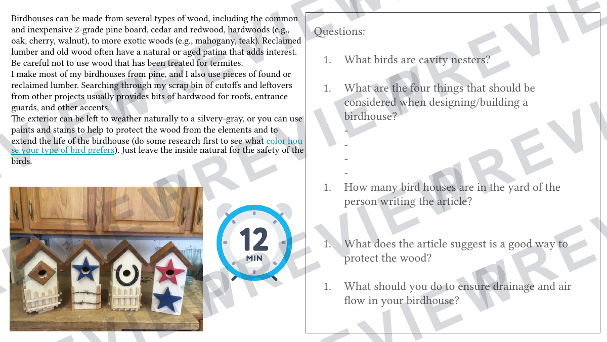 KS3 birdhouse 3D design project workbook  preview page 7