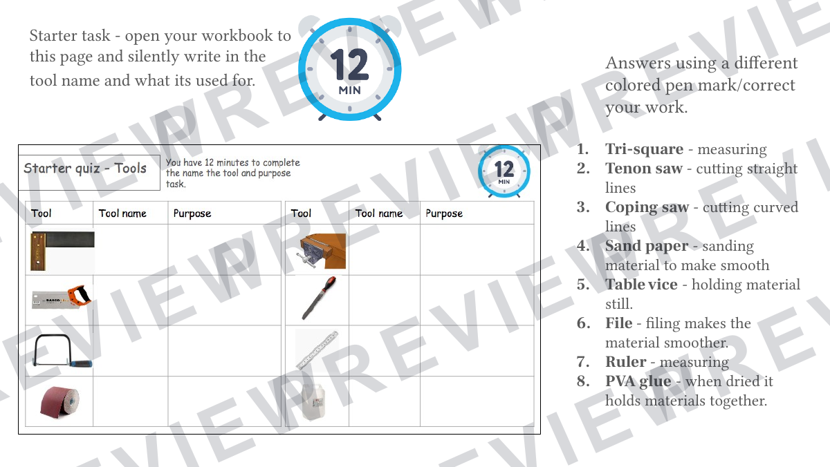 KS3 birdhouse 3D design project workbook  preview page 10