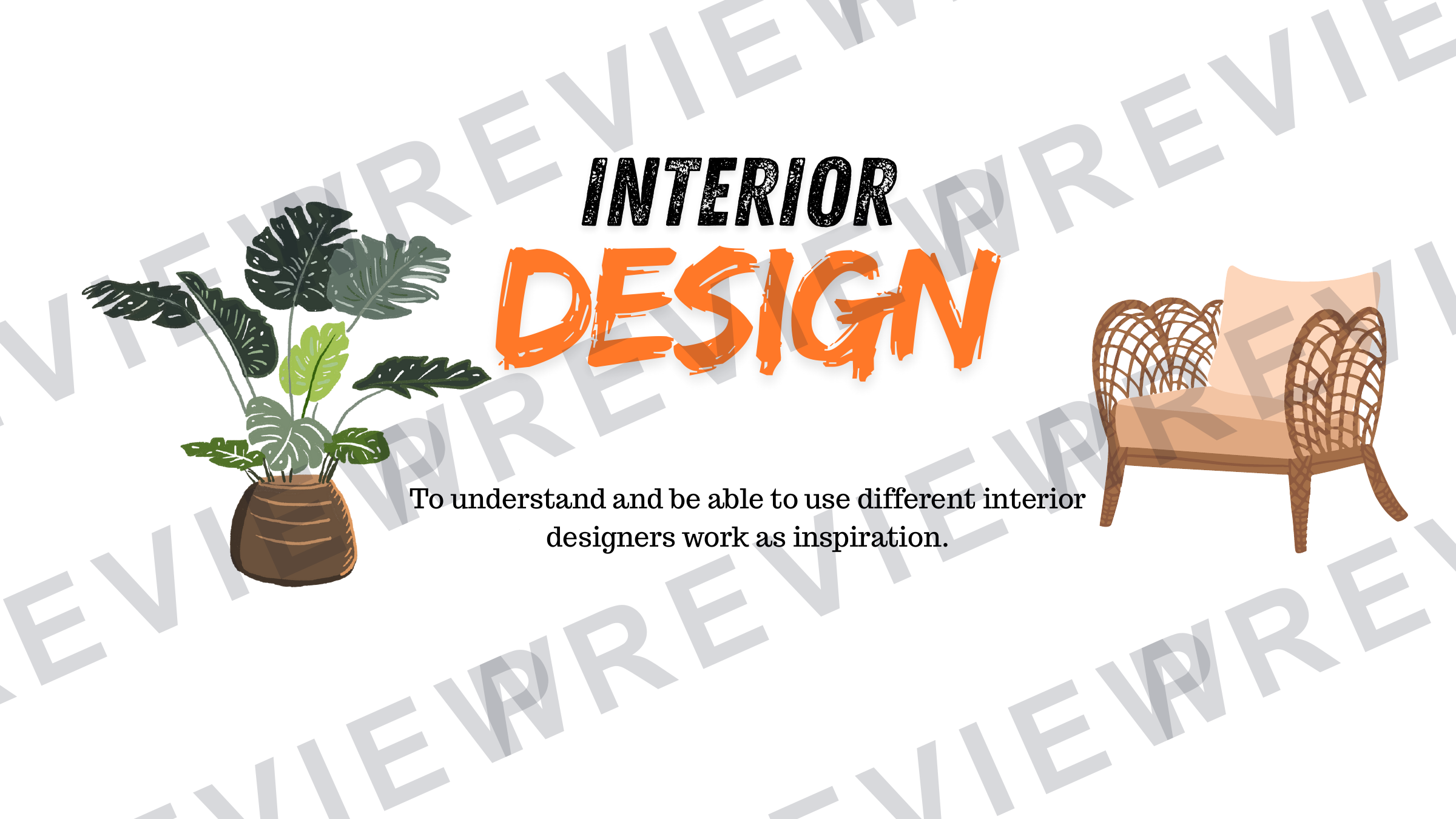 Interior design KS3 graphics project booklet preview page 1