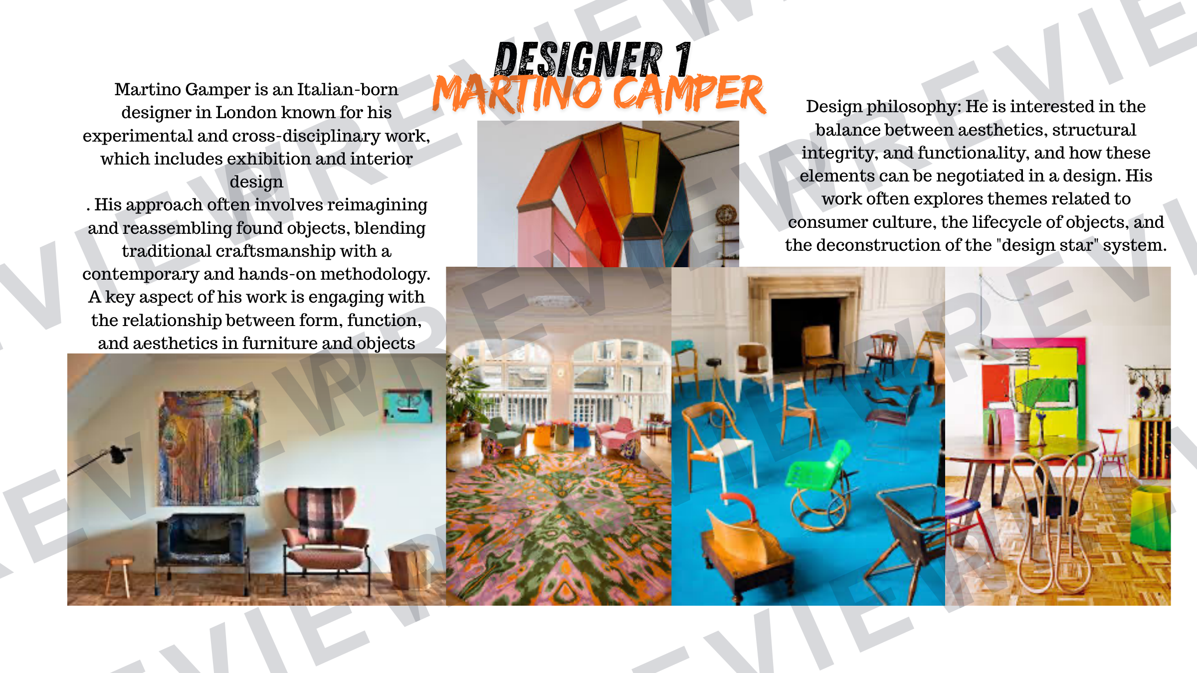 Interior design KS3 graphics project booklet preview page 3