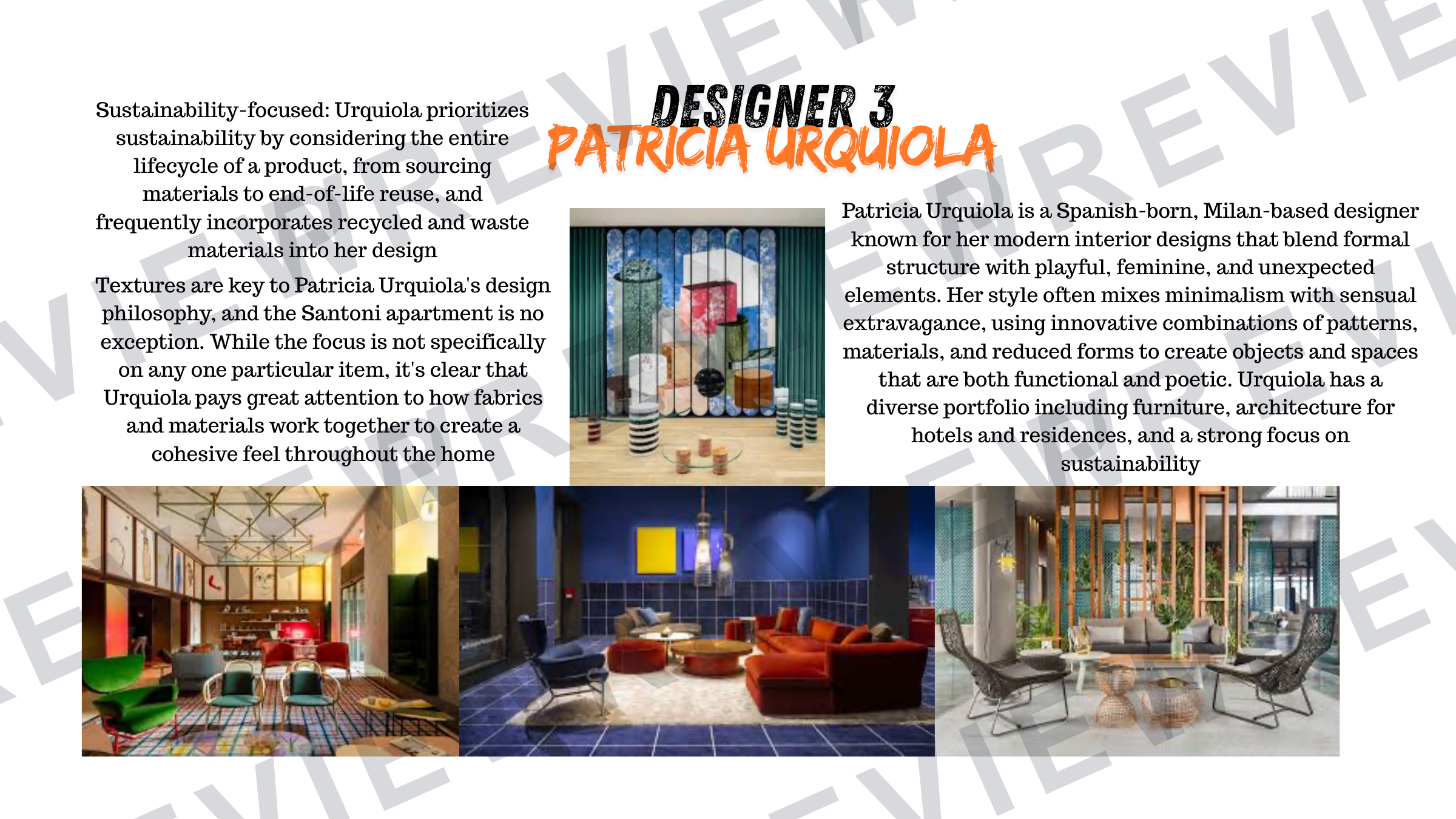 Interior design KS3 graphics project booklet preview page 5