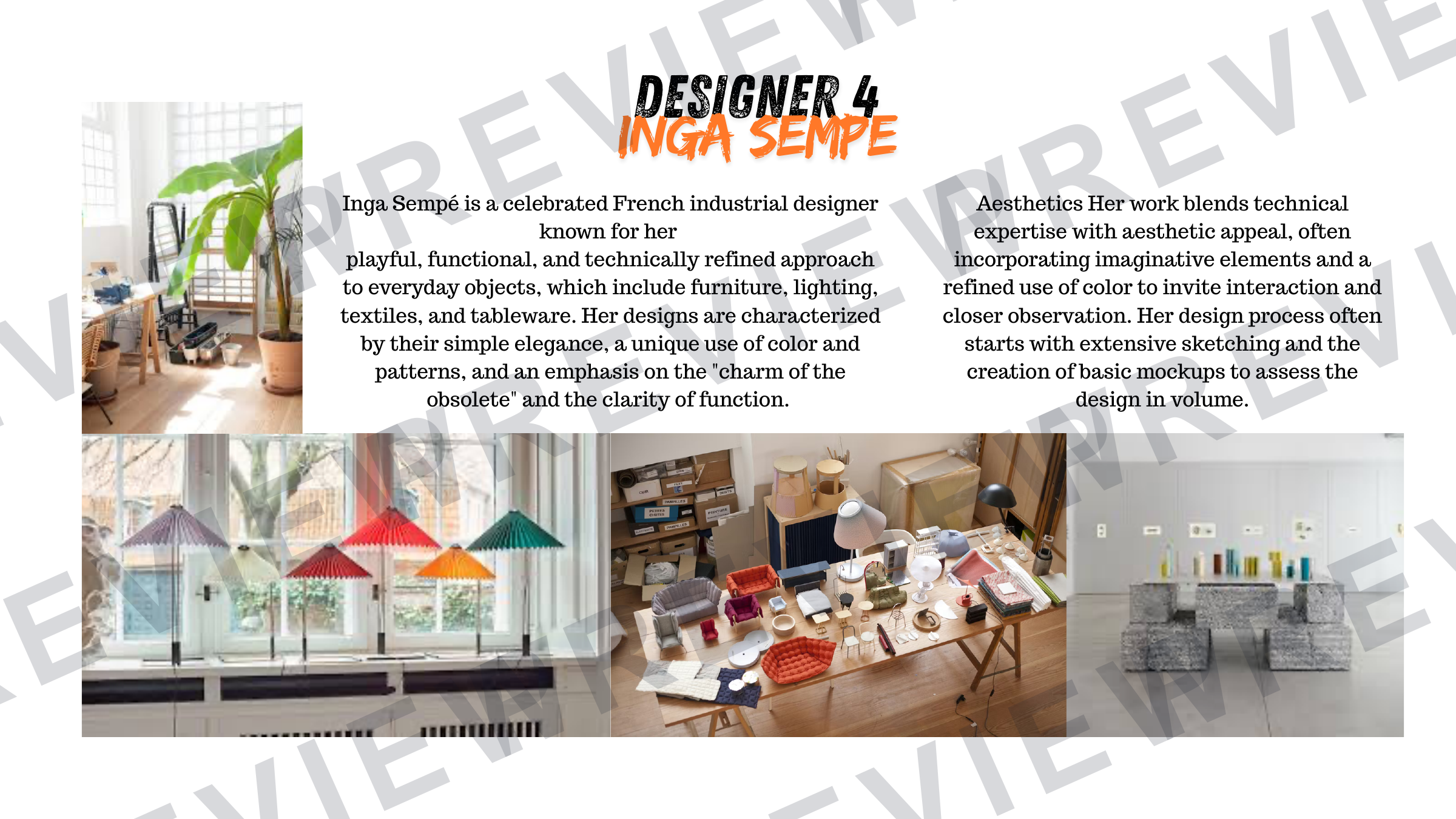 Interior design KS3 graphics project booklet preview page 6