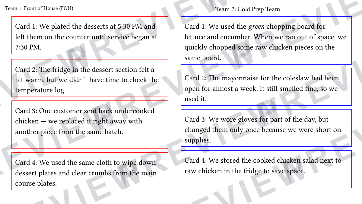 Food poisoning outbreak task for hospitality KS4  preview page 7