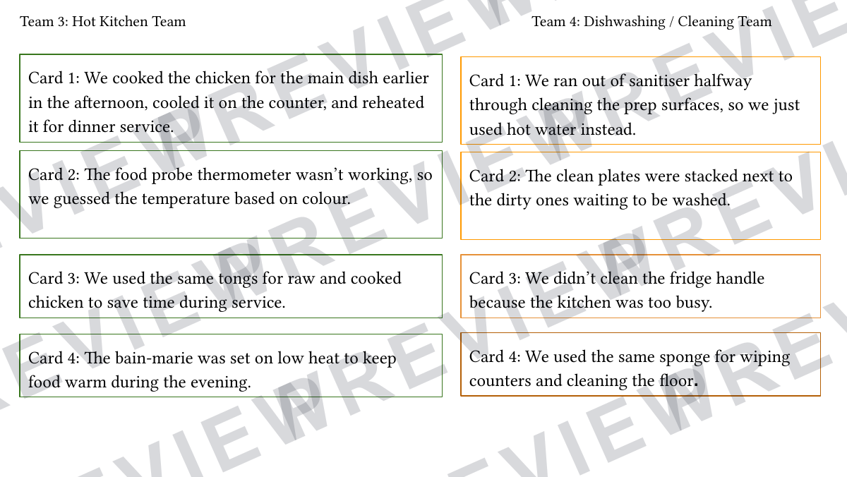Food poisoning outbreak task for hospitality KS4  preview page 8