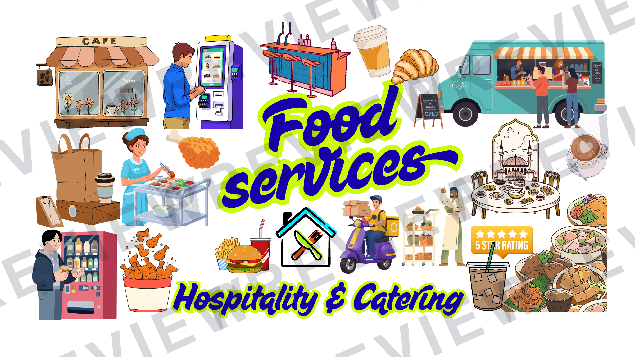 Hospitality posters and infographics KS3/KS4 display  preview page 2