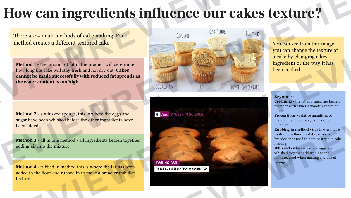 Cake making science lesson rising agent focus  preview page 6