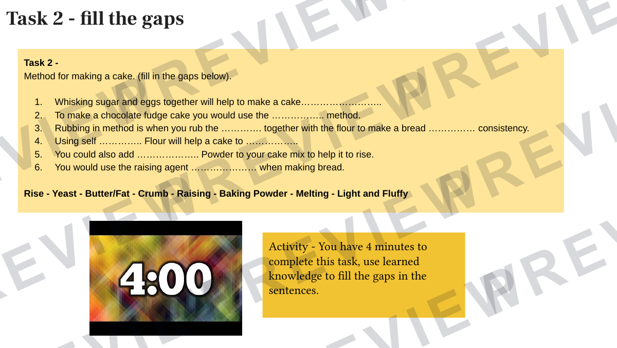 Cake making science lesson rising agent focus  preview page 14