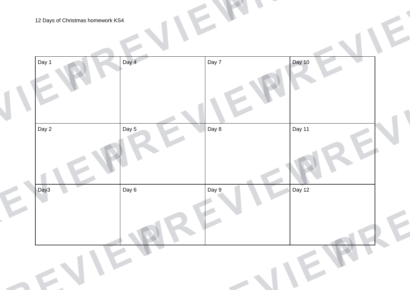 The 12 days of Christmas hospitality homework  preview page 2