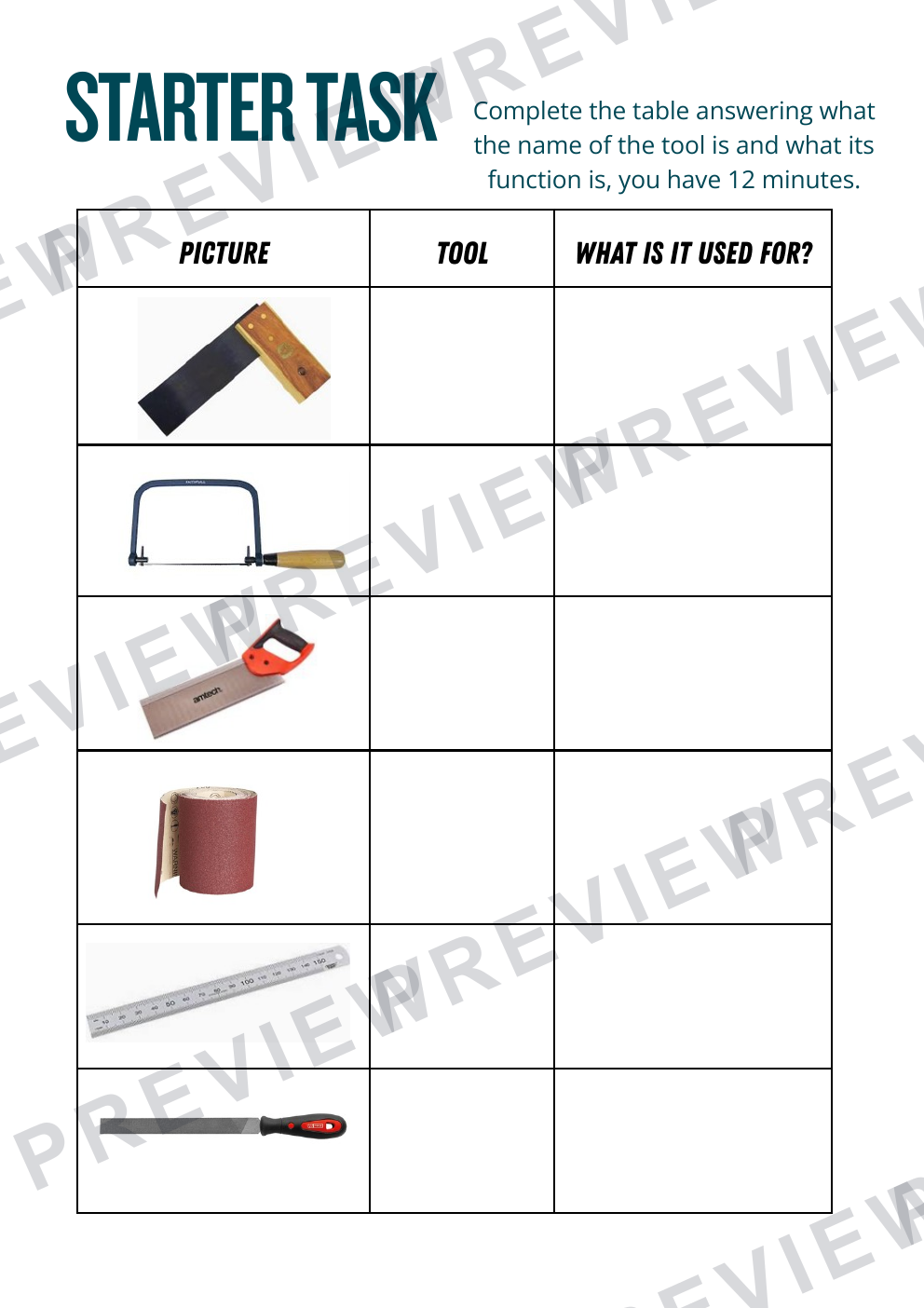 Product design/3D design KS3 task 'design and make a stationary holder' preview page 11