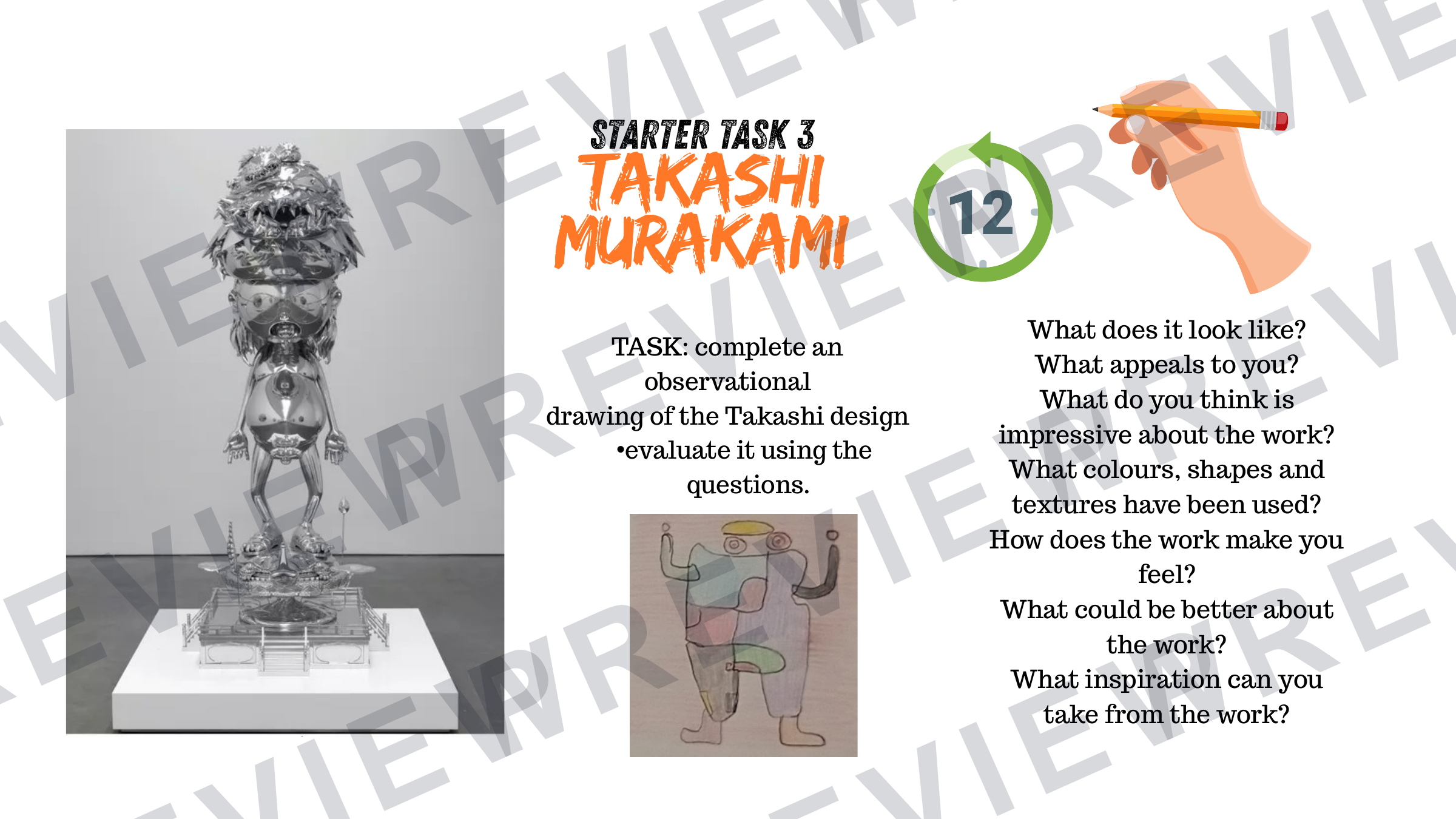 3D design Takashi Murakami mini project booklet  preview page 6
