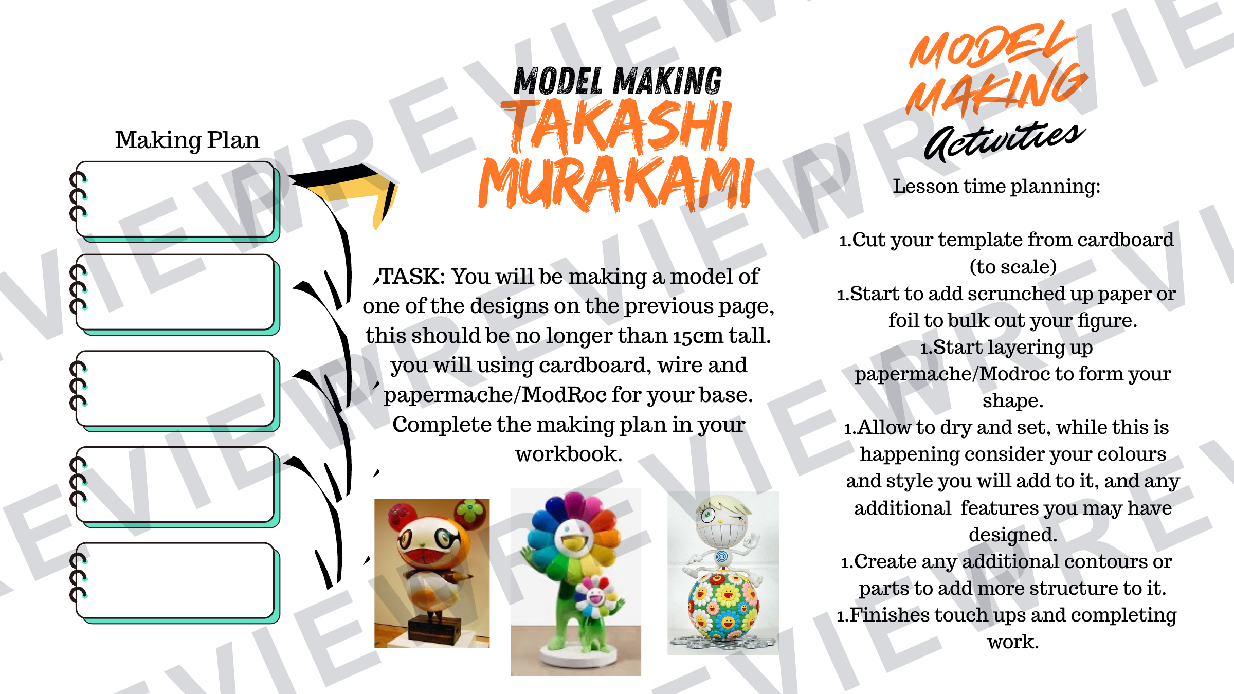 3D design Takashi Murakami mini project booklet  preview page 7