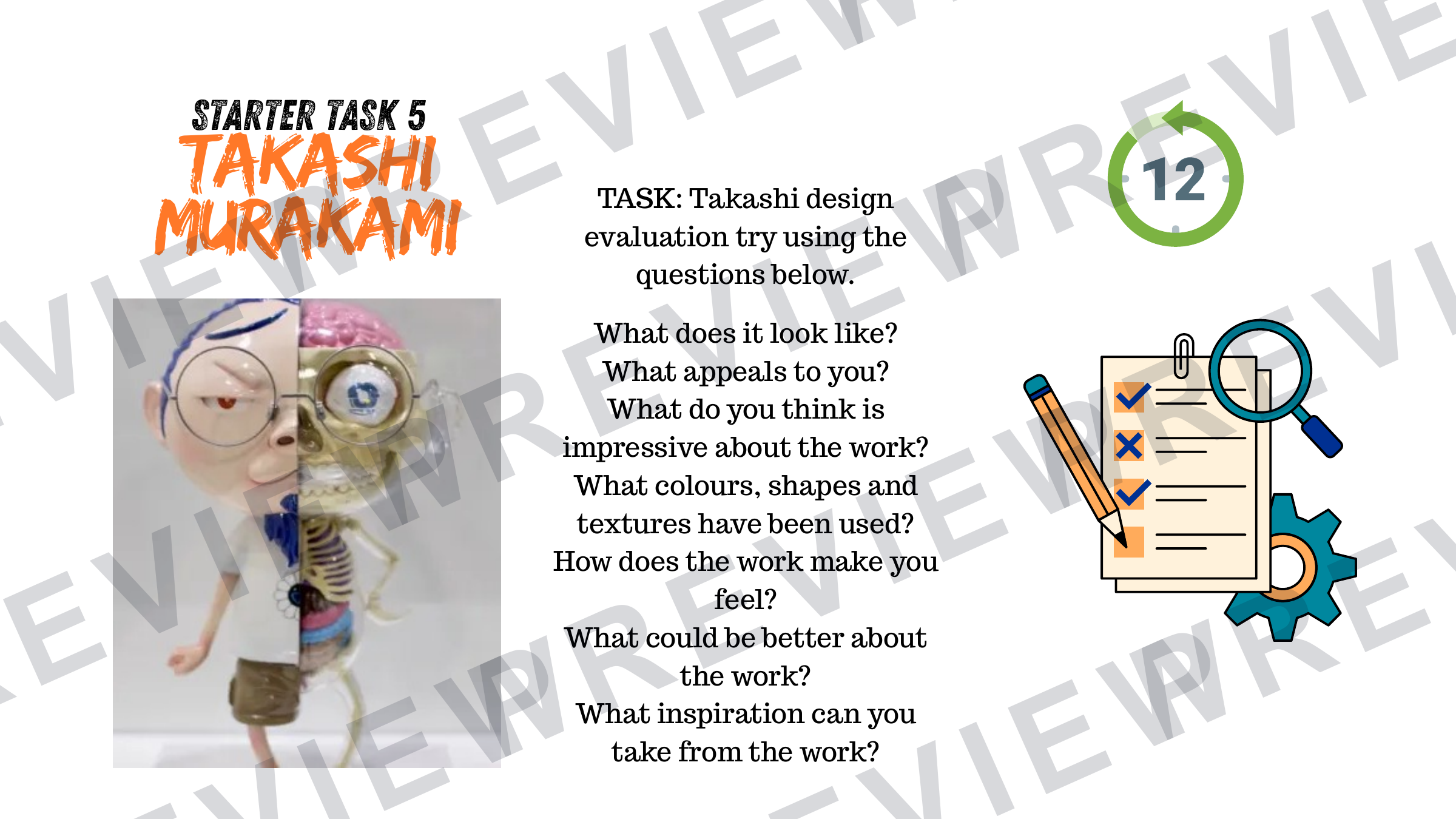 3D design Takashi Murakami mini project booklet  preview page 10