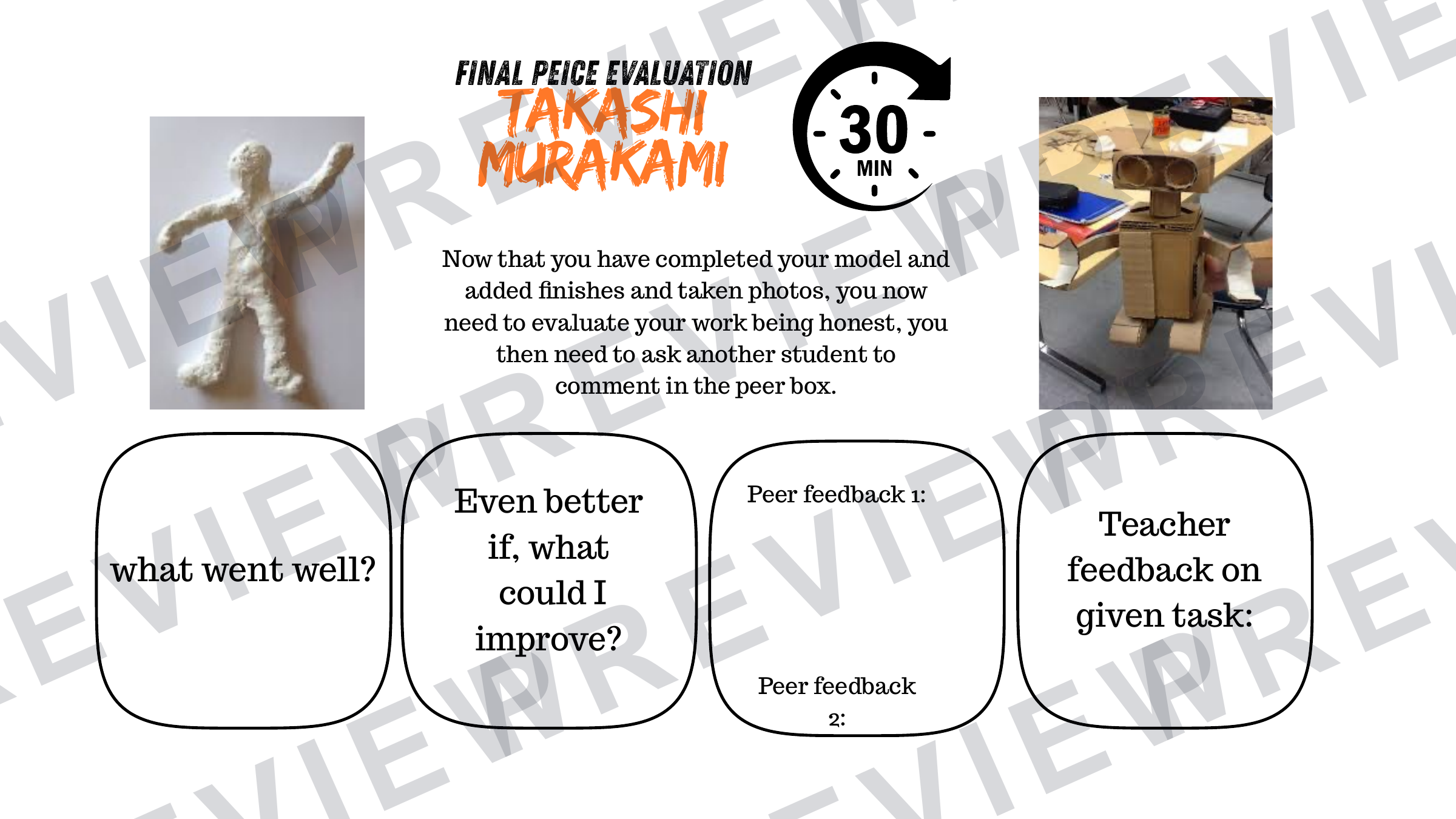 3D design Takashi Murakami mini project booklet  preview page 12