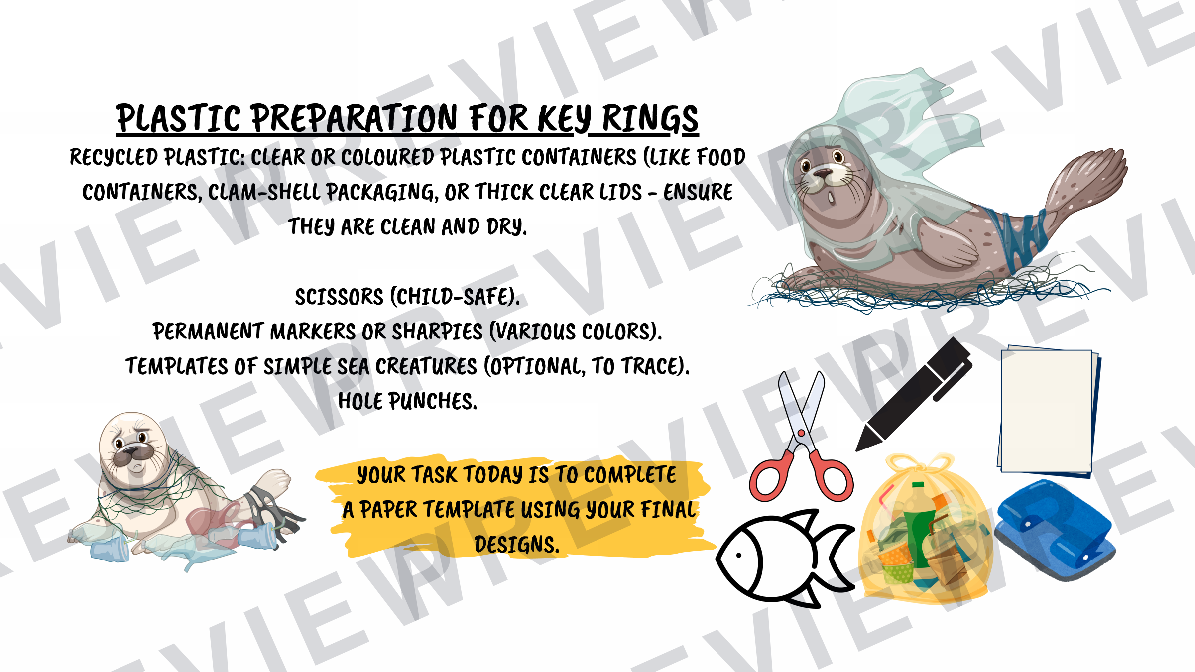 Year 5-7 Plastics in the ocean project powerpoint  preview page 12